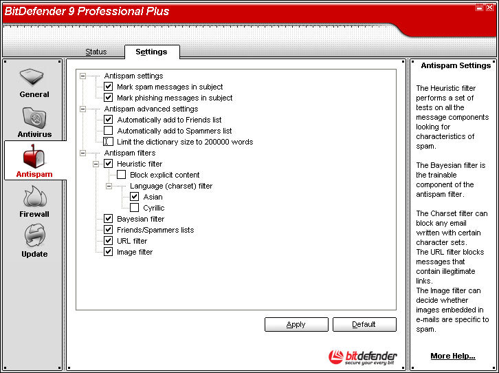 BitDefender Professional Plus Screenshot